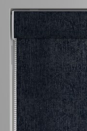 Navy Blue Chenille Made to Measure Roman Blinds - Image 4 of 5