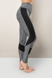 Grey Marl Atelier-lumieresShops Active Sports Tummy Control High Waisted Full Length Sculpting Leggings - Image 2 of 6