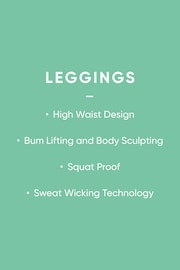 Grey Marl Next Active Sports Tummy Control High Waisted Full Length Sculpting Leggings - Image 6 of 6