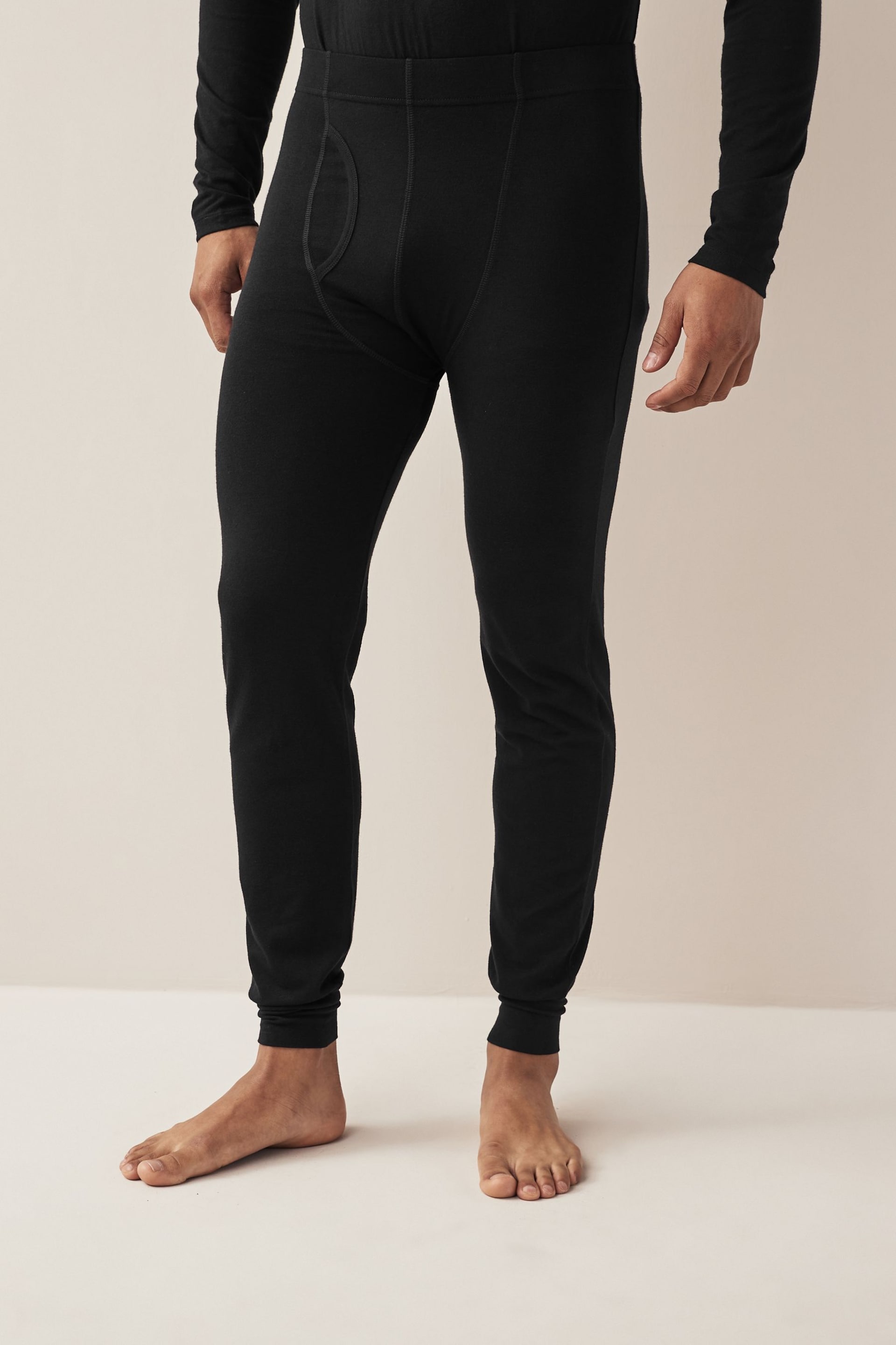 Black 2 Pack Lightweight Thermal Long Johns - Image 4 of 8