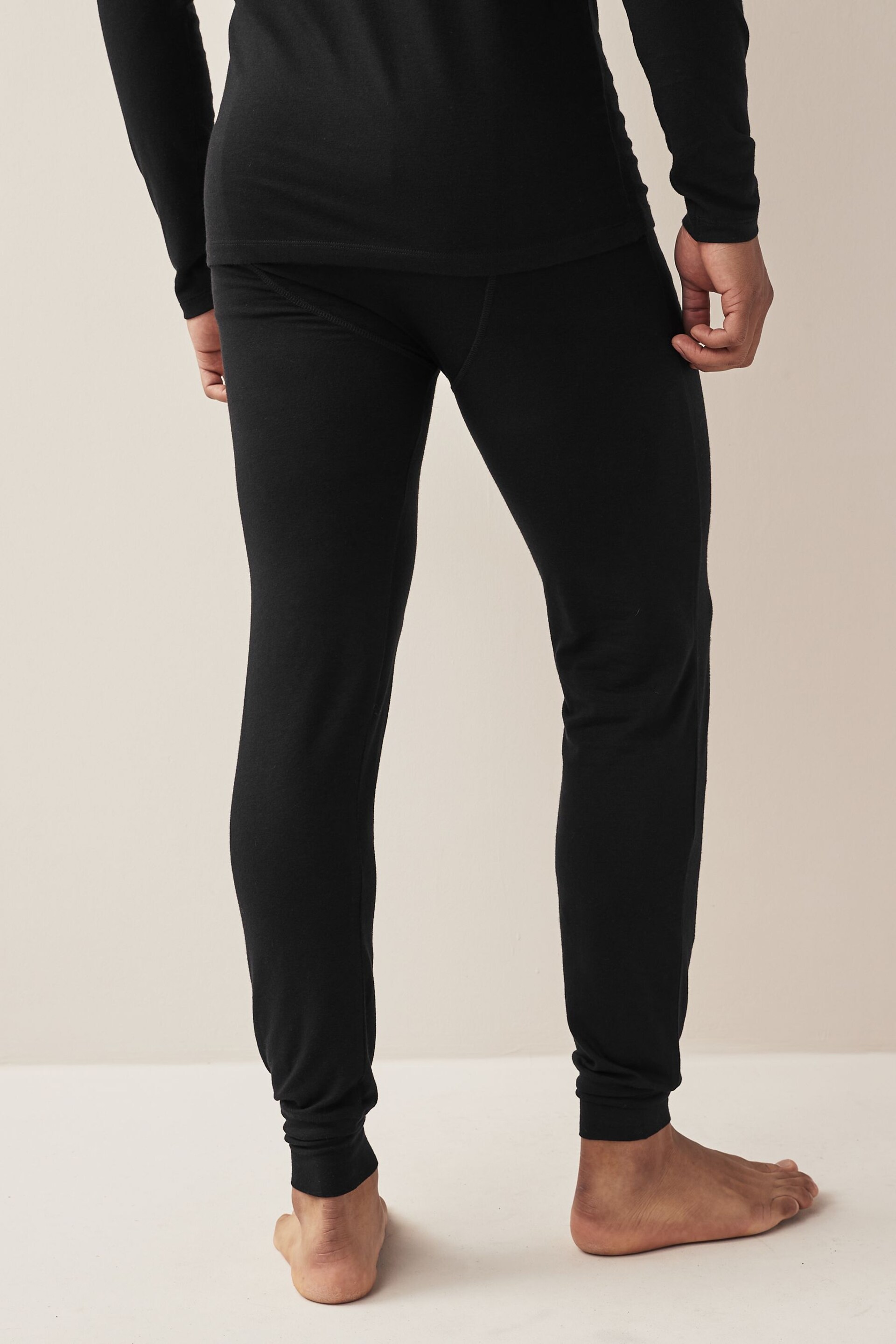 Black 2 Pack Lightweight Thermal Long Johns - Image 5 of 8