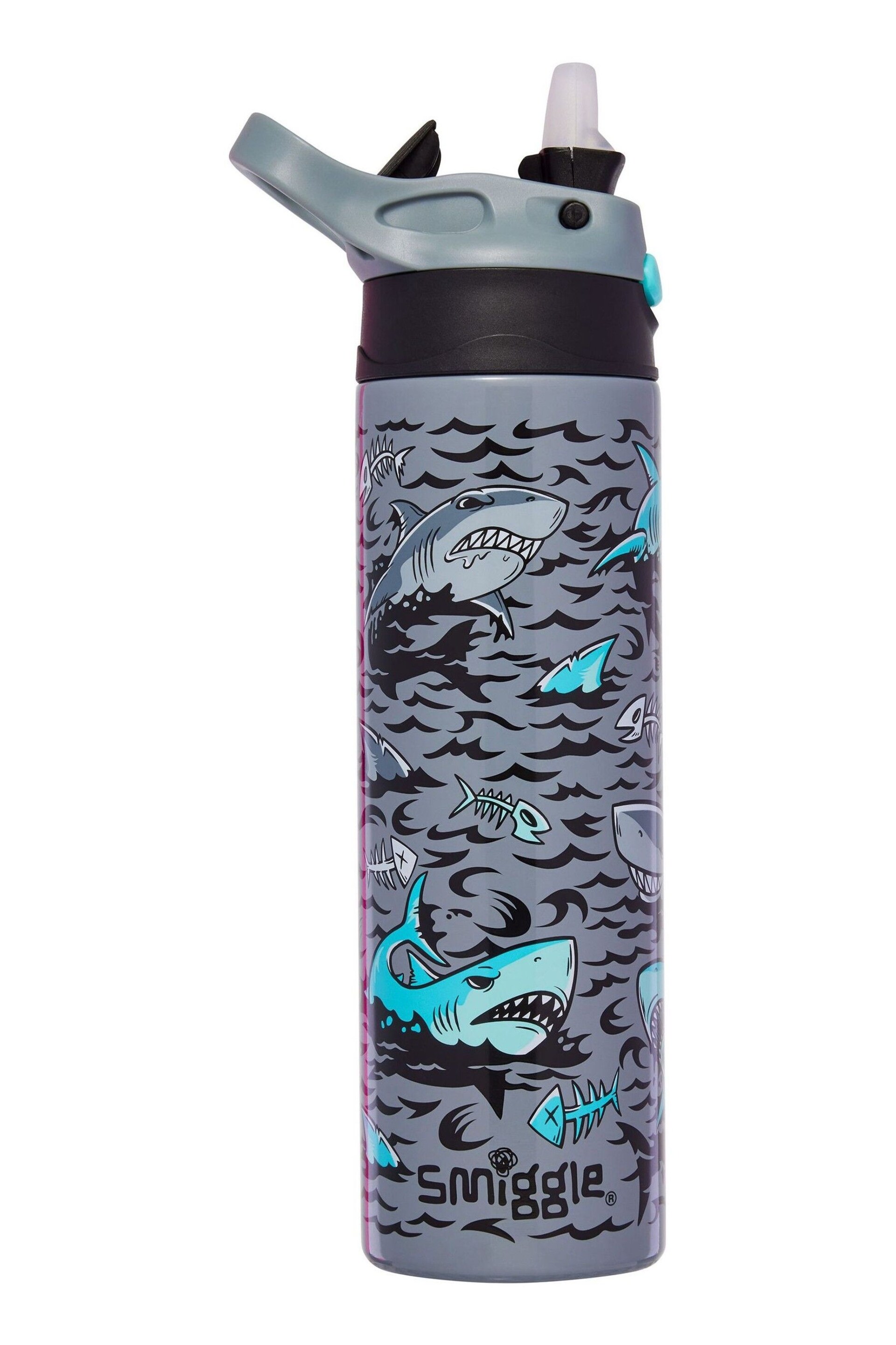 Smiggle Grey Wild Side Insulated Stainless Steel Flip Drink Bottle 520Ml - Image 2 of 2