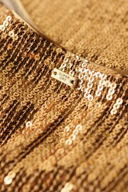 Superdry Gold Sequin Cami Vest Top - Image 5 of 5