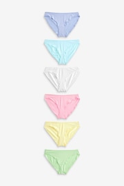 Pastel Colours High Leg Cotton Rich Knickers 6 Pack - Image 1 of 10