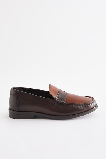 Tan Brown Smart Leather Loafers