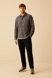 Grey Textured Long Sleeve Overshirt - Image 2 of 7