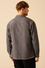 Grey Textured Long Sleeve Overshirt - Image 3 of 7