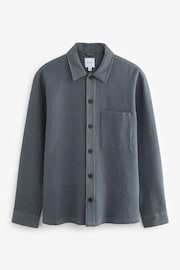 Grey Textured Long Sleeve Overshirt - Image 5 of 7