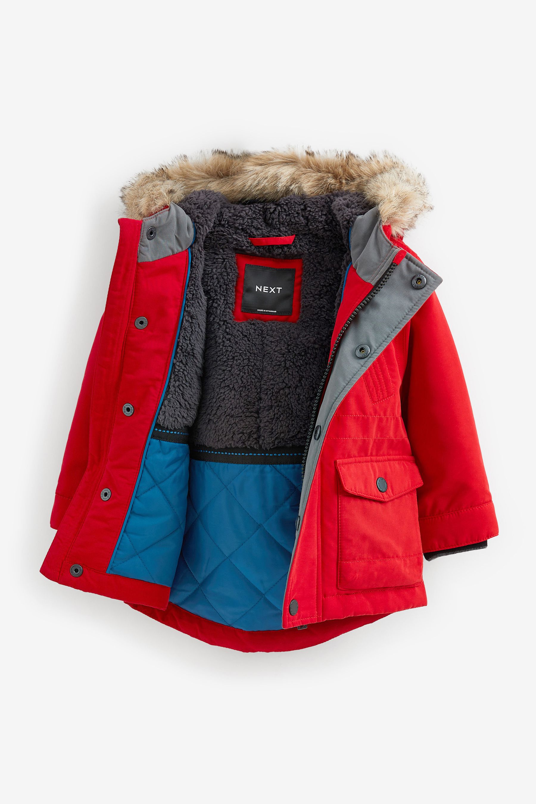 Next boys red hotsell coat