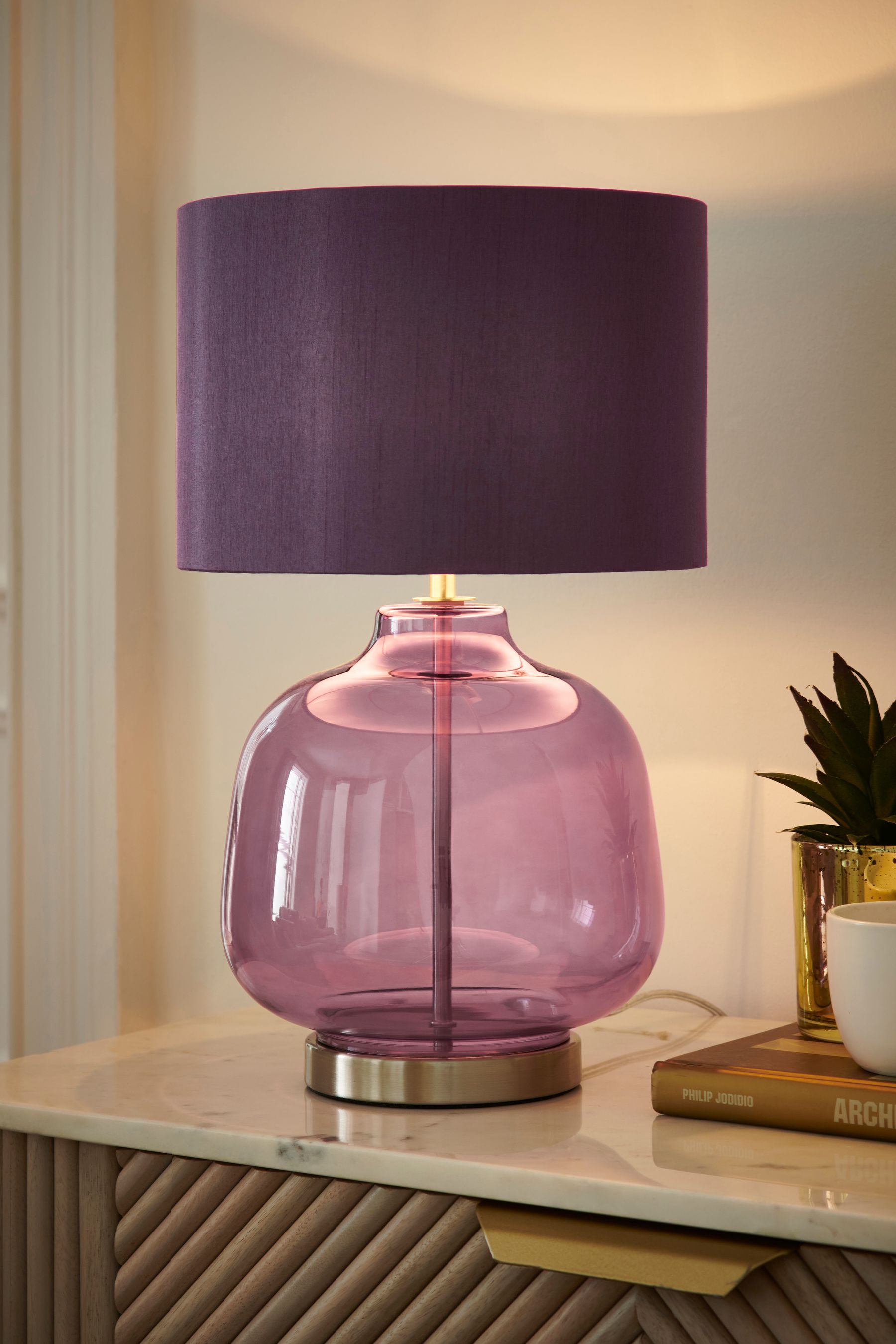 Mauve table sale lamps