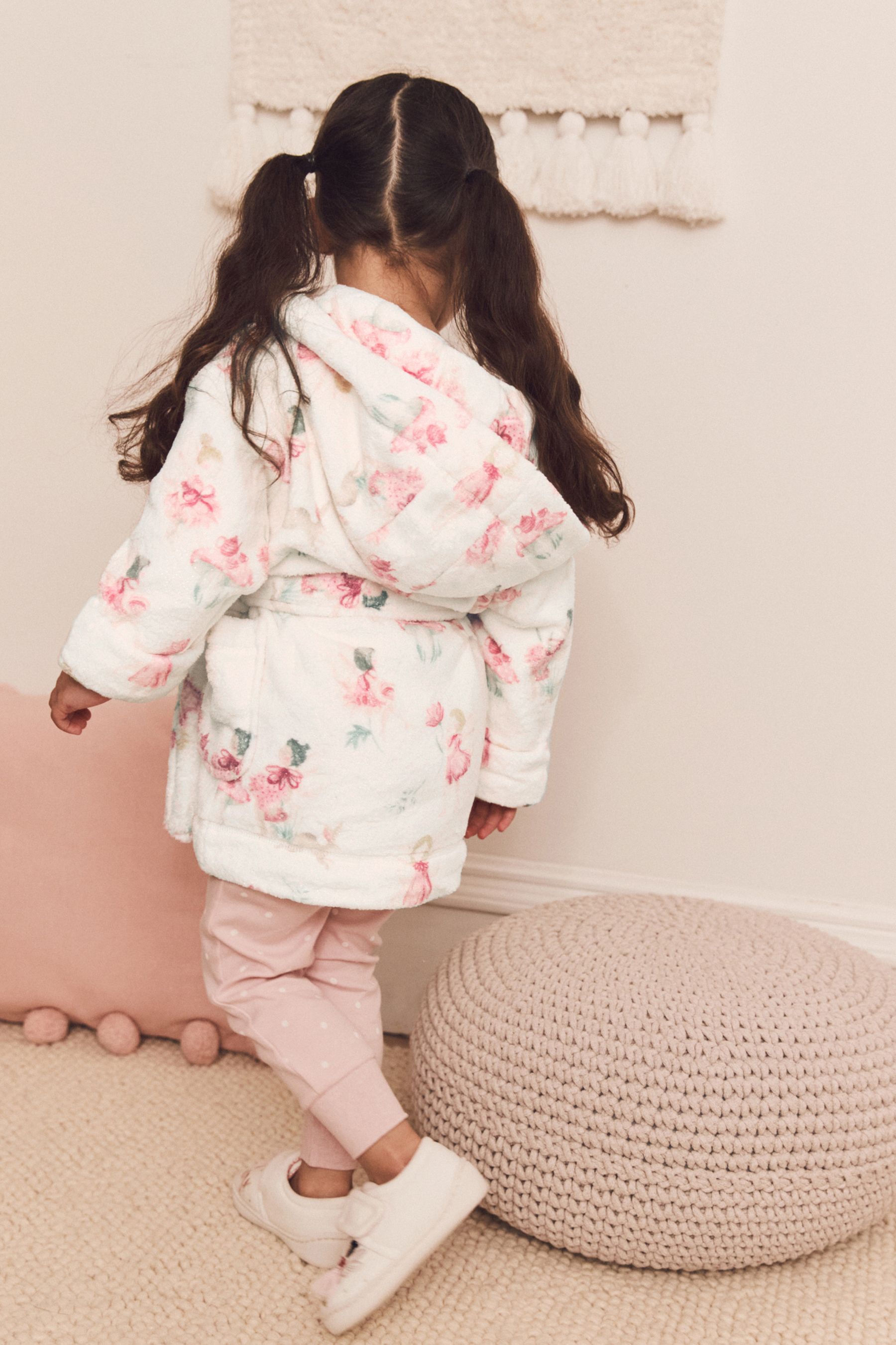 Buy Pink Cream Cosy Fairy Print Dressing Gown 9mths 8yrs from Next Luxembourg
