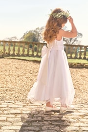 Ecru White Flower Girl Bow Dress (3mths-16yrs) - Image 4 of 5