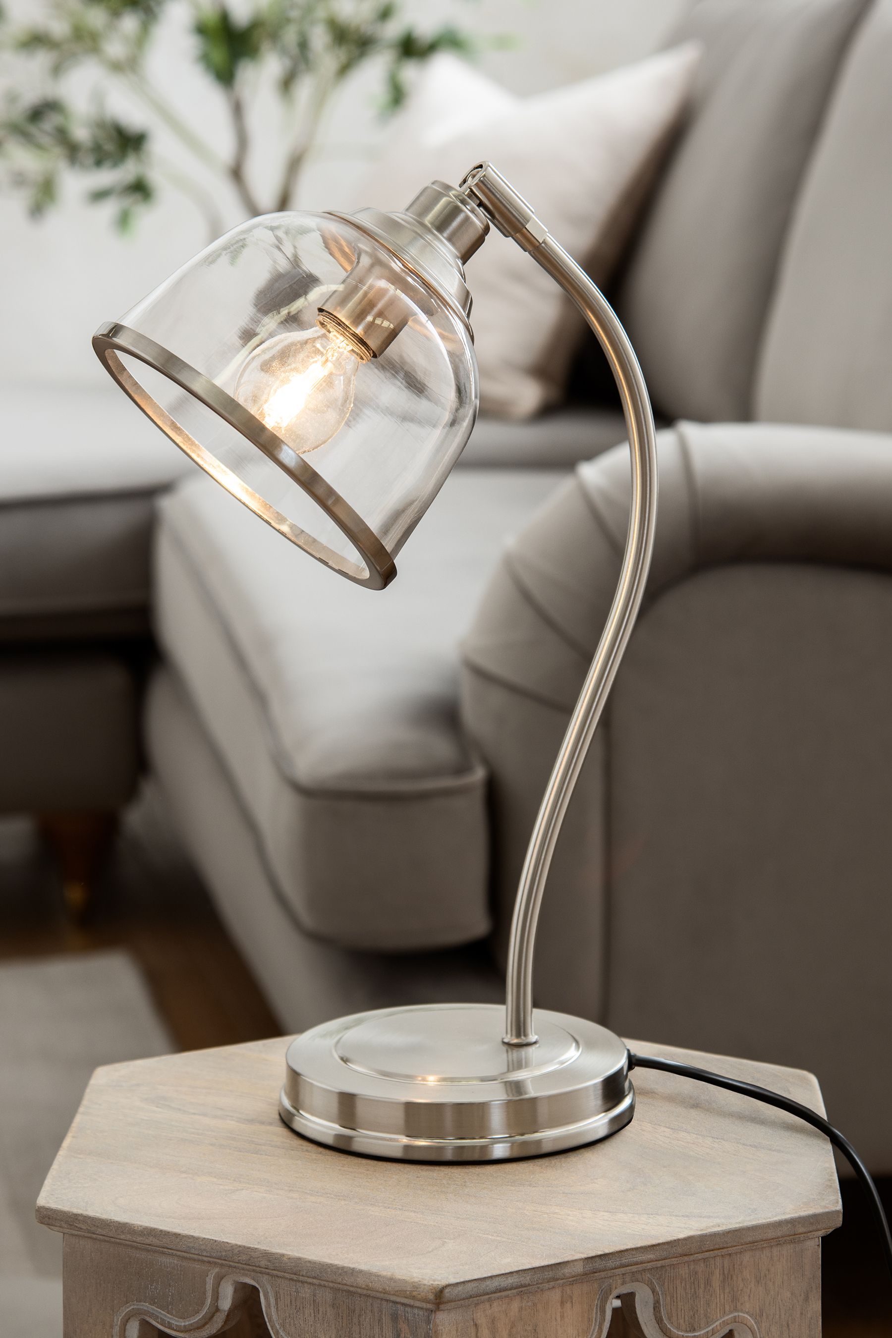 Brushed chrome desk lamp hot sale