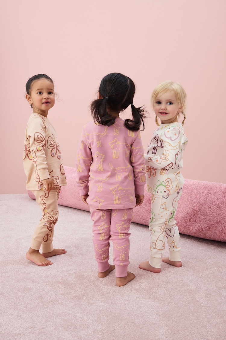 Neutral Character Printed Pyjamas 3 Pack (9mths-12yrs) - Image 2 of 11