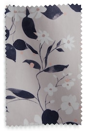 Blue/Neutral Blossom Floral Eyelet Blackout/Thermal Curtains - Image 7 of 8