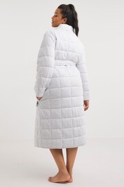 Figleaves Grey Luxury Quilted Long Dressing Gown - Image 2 of 4