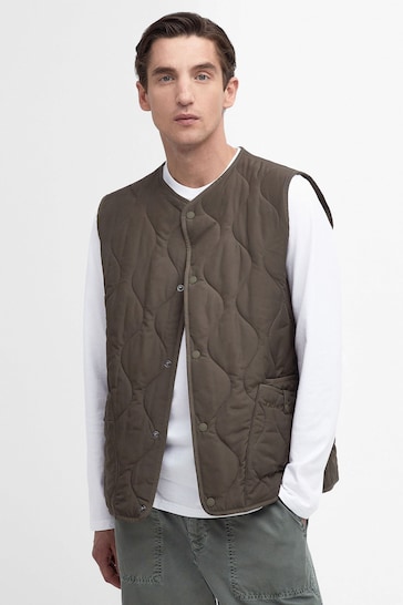 Barbour® Brown Utility Liddesdale Quilted Gilet