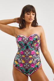 Figleaves Pink Frida Underwired Tummy Control Longer Length Swimsuit - Image 4 of 5