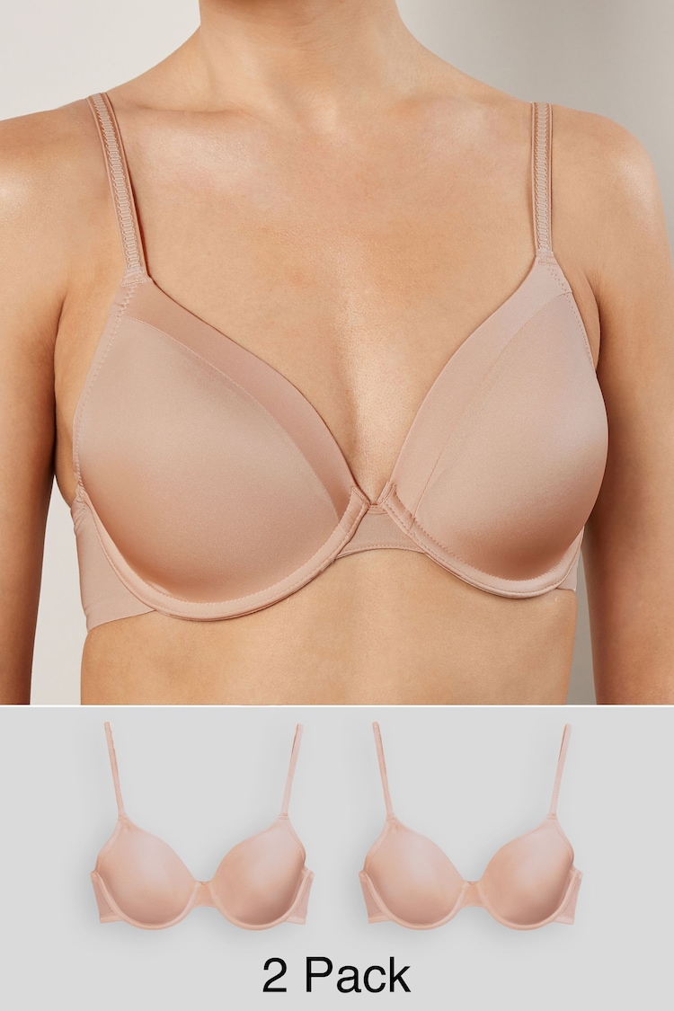 ヌード - Light Pad Full Cup Smoothing T-Shirt Bras 2 Pack - Image 1 of 5