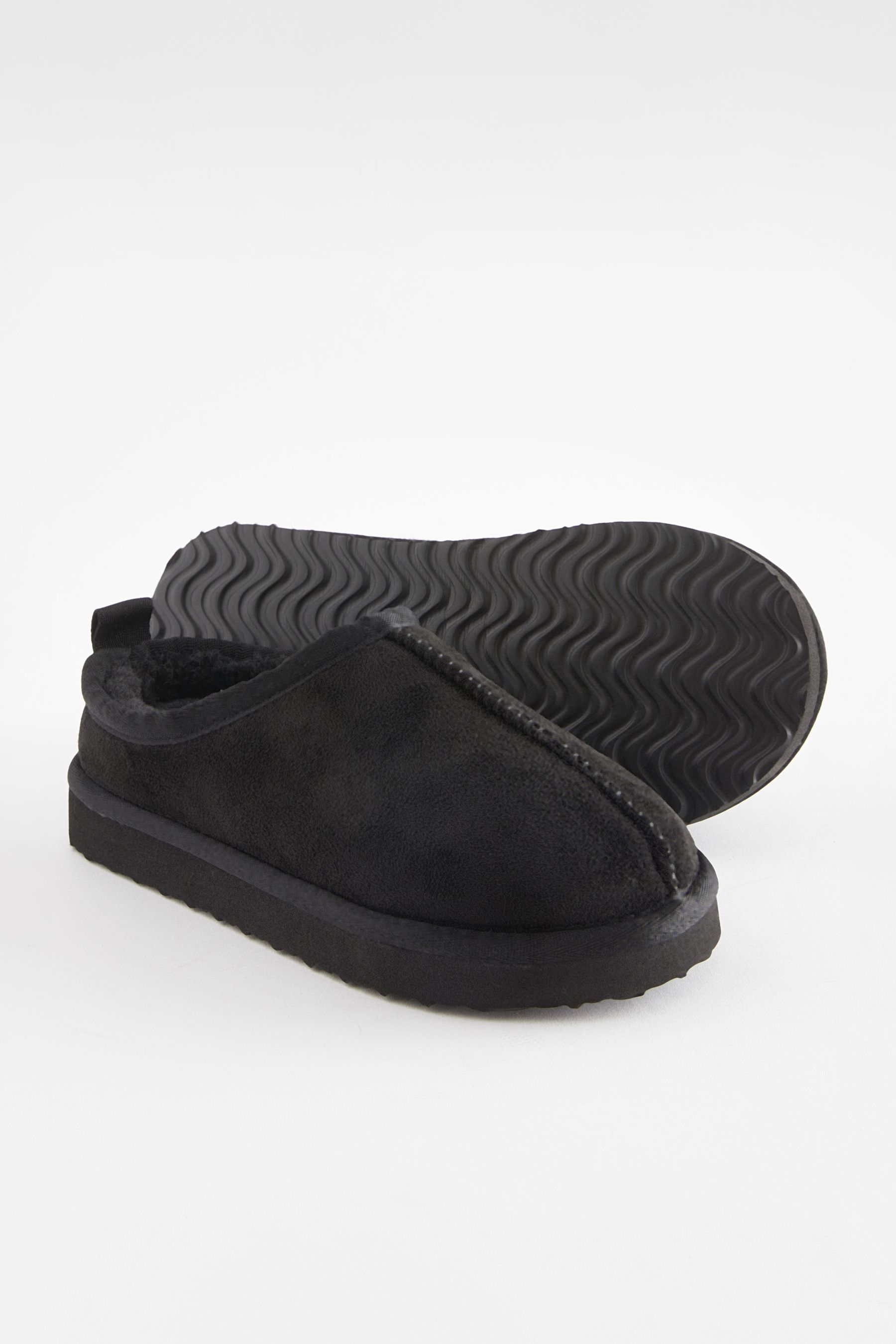 Next shop black slippers