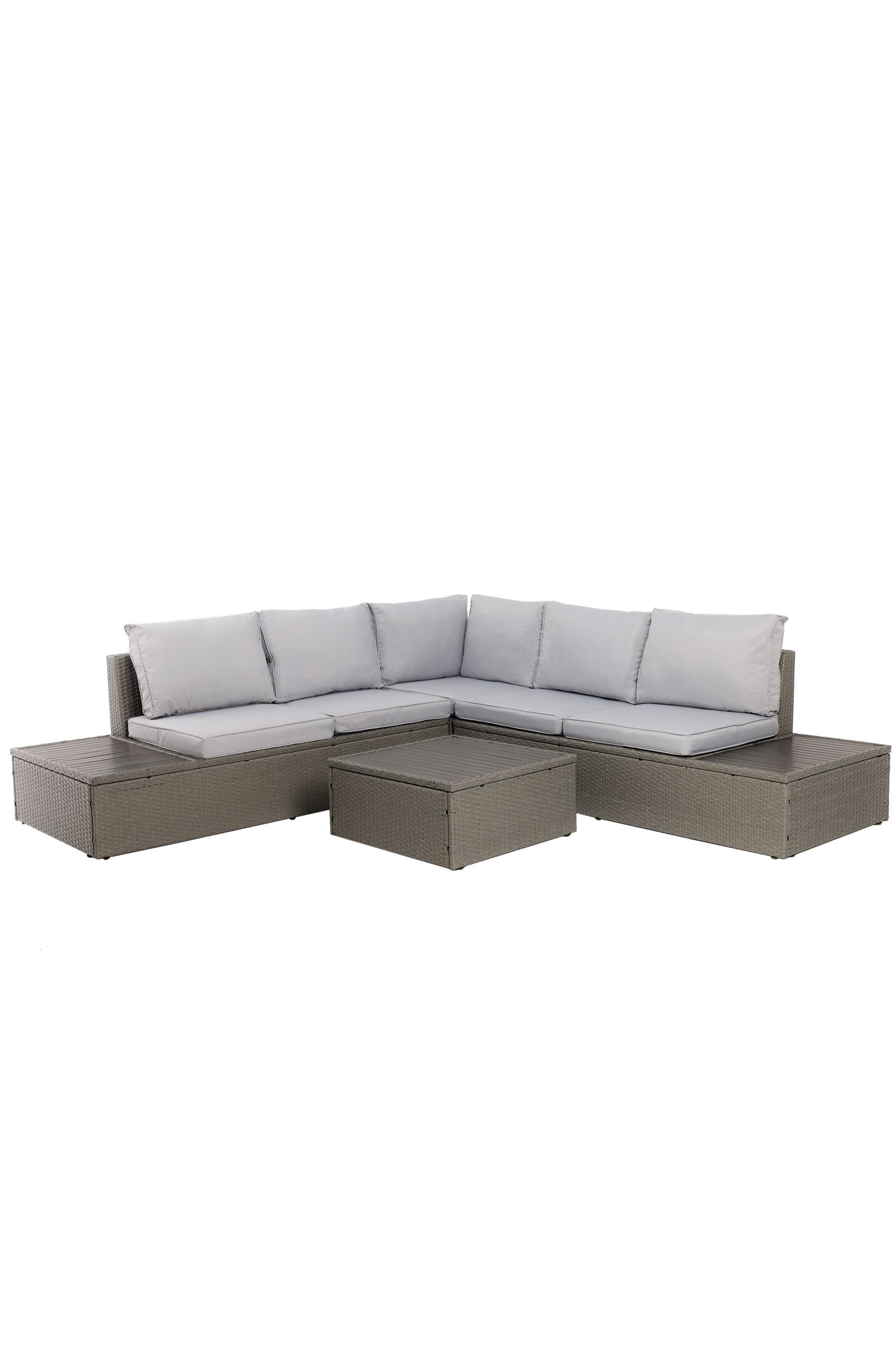 Buy Charles Bentley Grey Garden Rattan Corner Lounge Set from the Next UK online shop