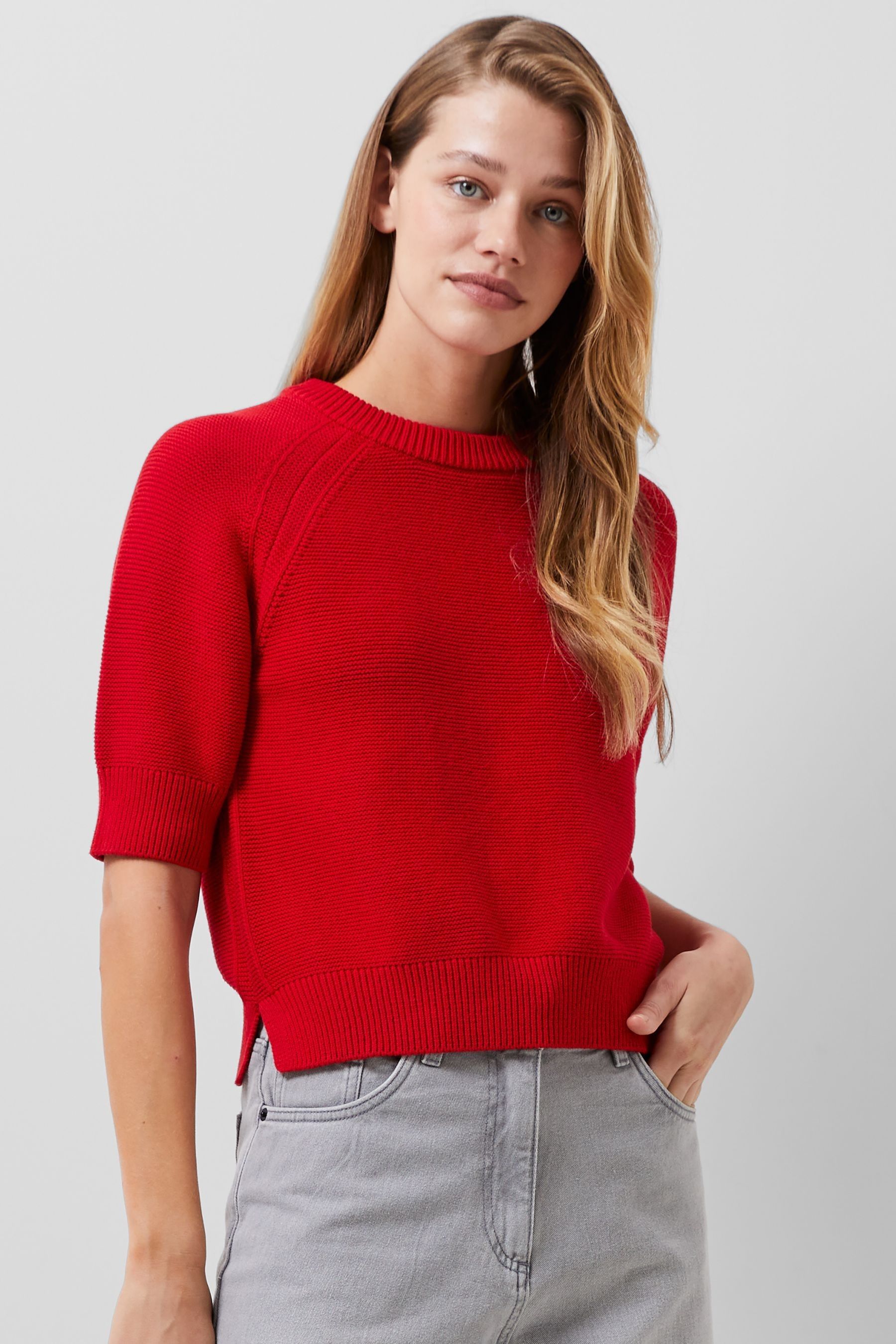 French connection red jumper hotsell