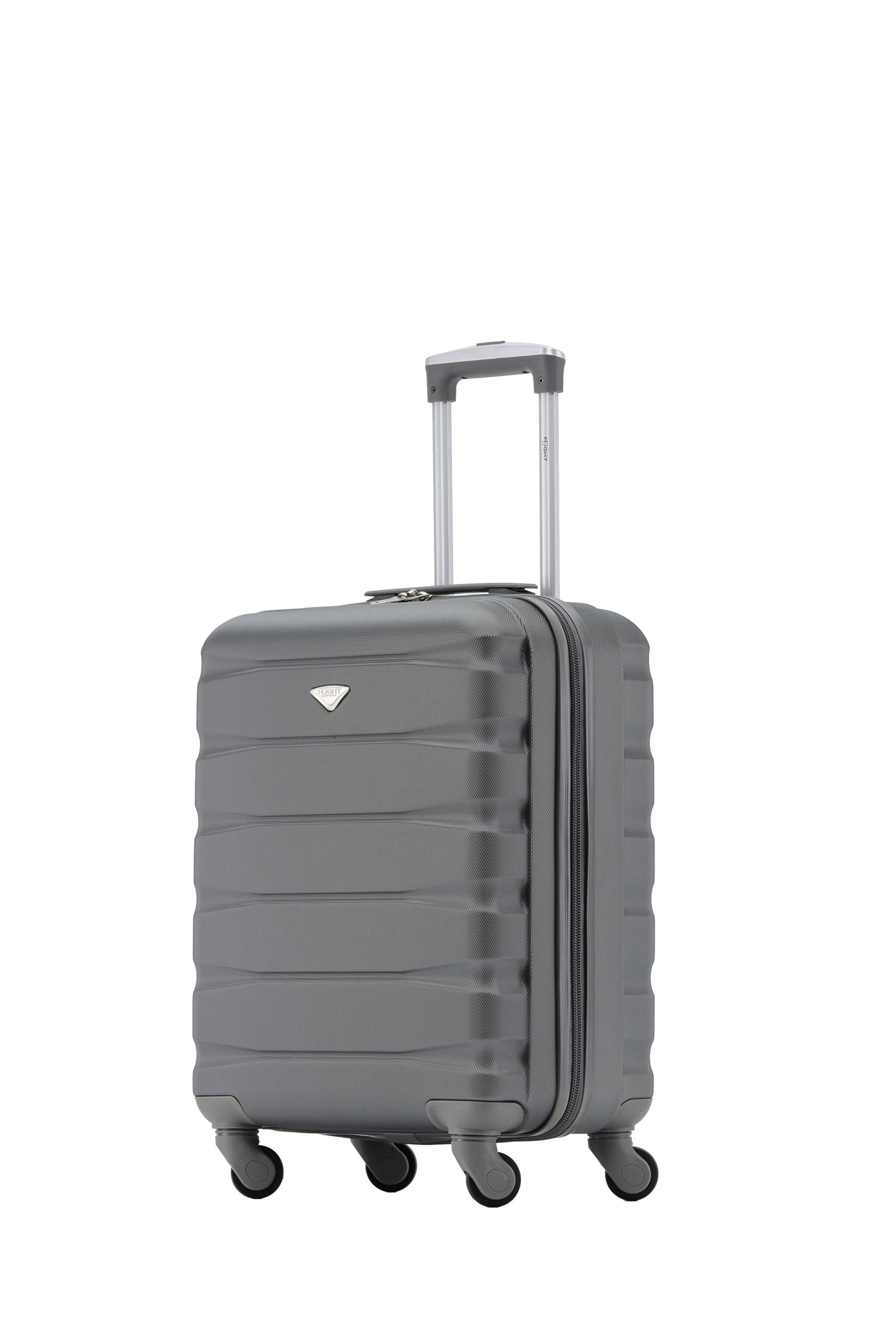 Buy Flight Knight 55x40x23cm 4 Wheel ABS Hard Case Cabin Carry On Hand Black Luggage from Next Slovenia