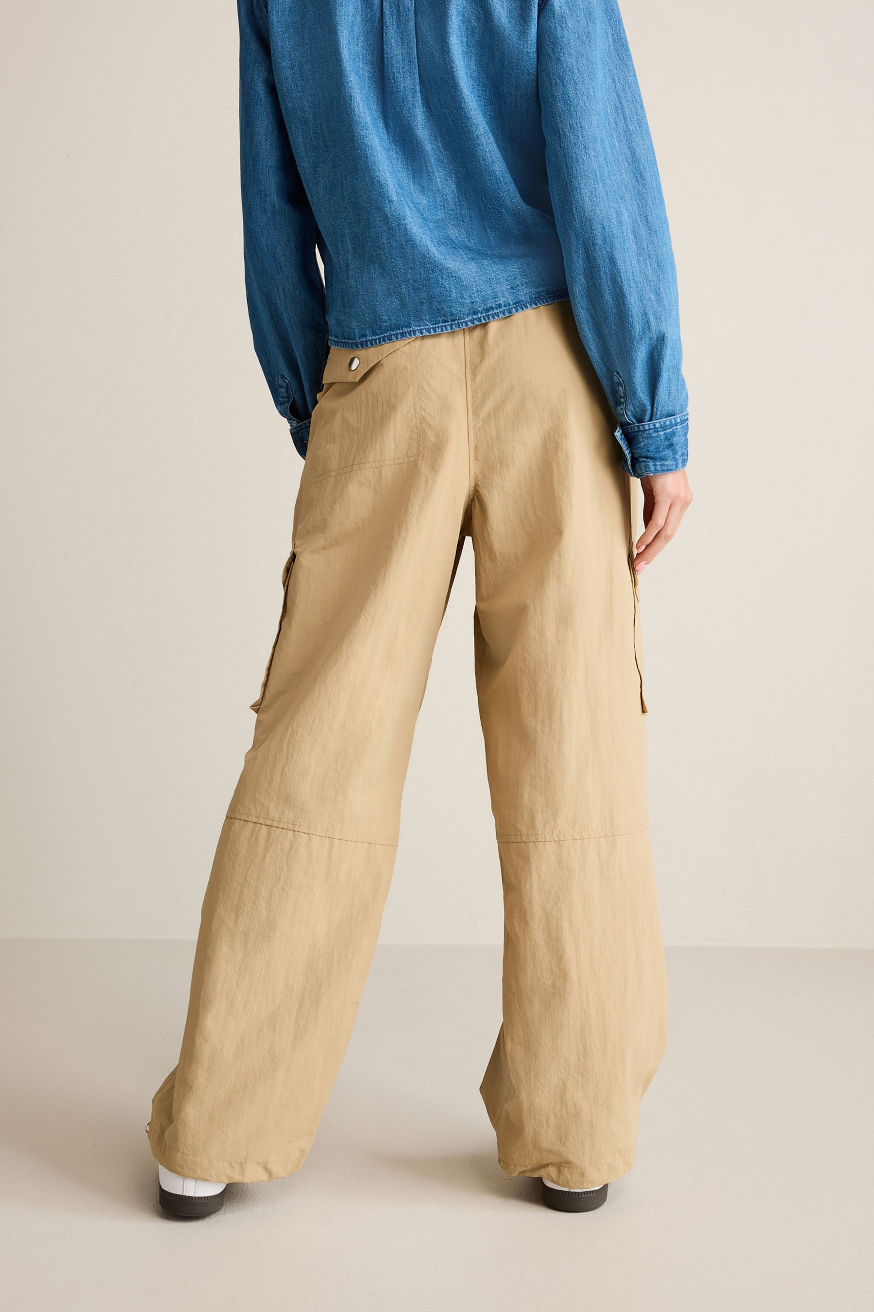 Camel utility trousers sale