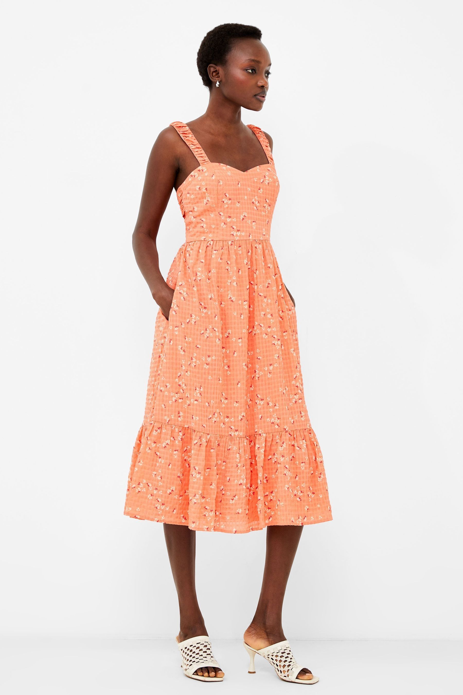 French connection orange dress new arrivals