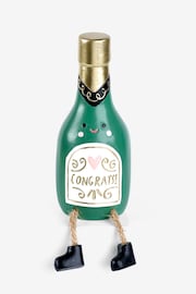 Green Champagne Wedding Ornament - Image 3 of 3