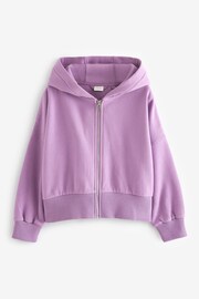 Lilac Purple Zip Through Hoodie (3-16yrs) - Image 5 of 7