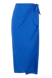 French Connection Blue Faron Drape Skirt - Image 4 of 4