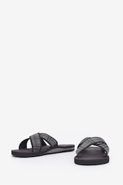 Barbour® Black Tartan Toeman Beach Sandals - Image 2 of 4