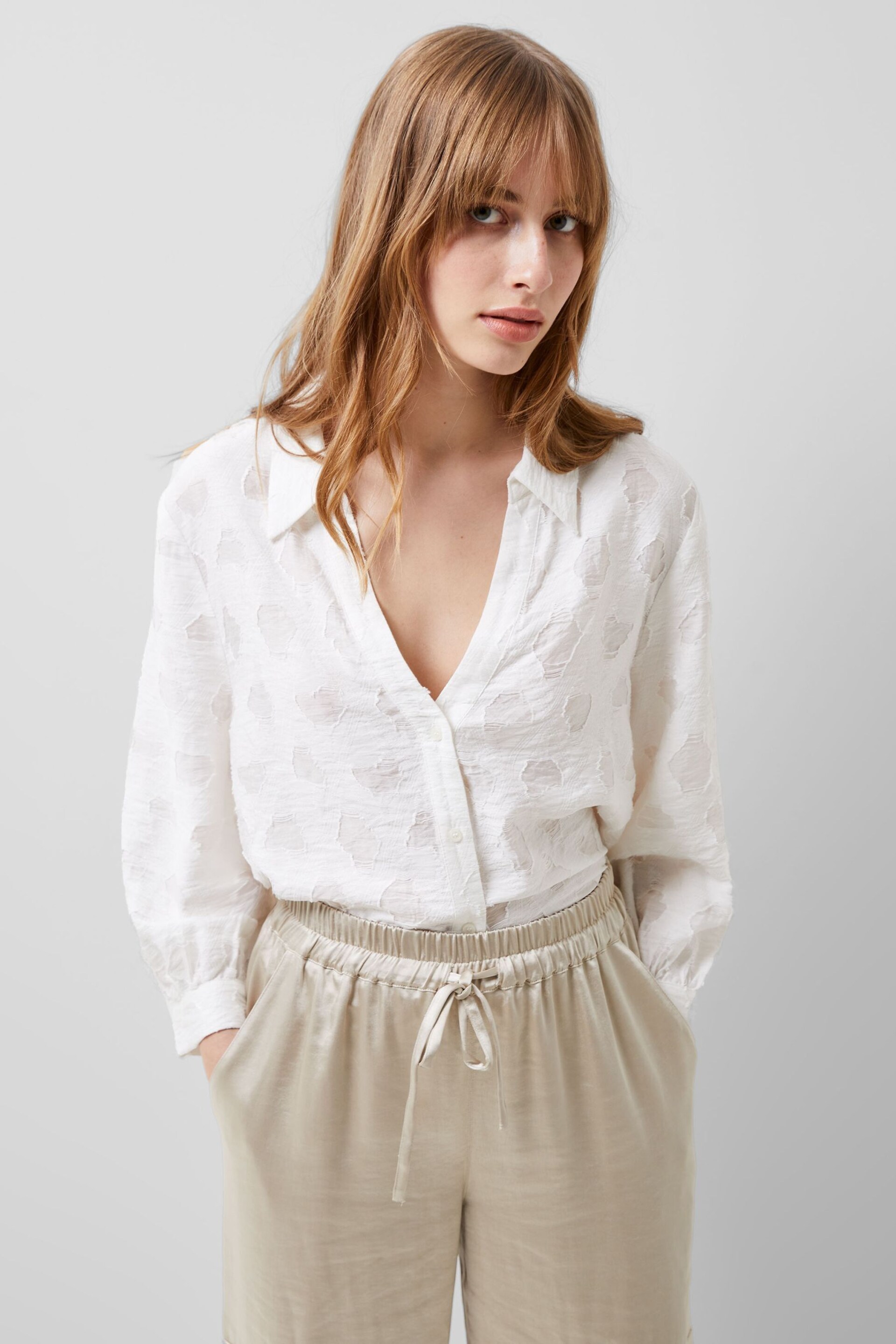 French Connection Freya Jacquard Shirt - Image 1 of 4