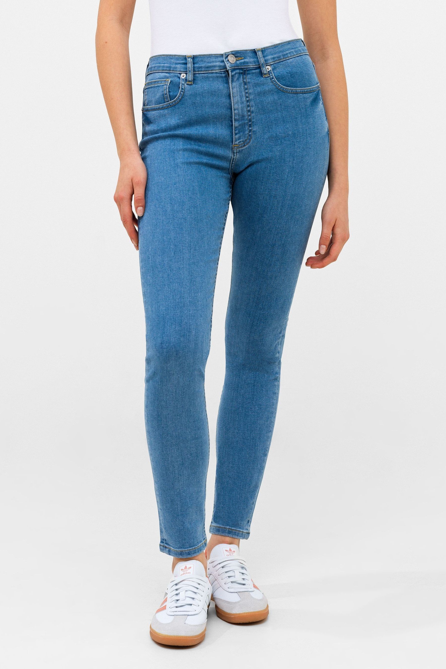 French Connection Blue Soft Stretch Skinny High Rise Jeans