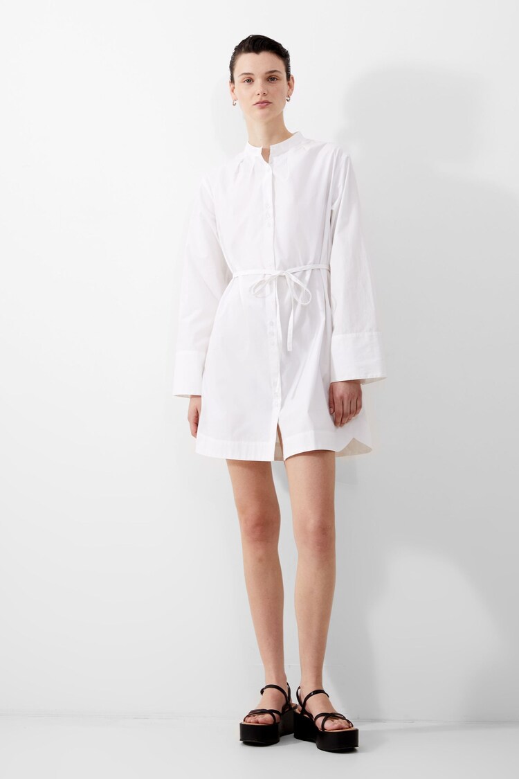 French Connection 100% Cotton Alissa Cot Wide Sleeve Shirt Dress - Image 1 of 4