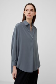 French Connection Rhodes Recycled Crepe Popover Shirt - Image 1 of 4