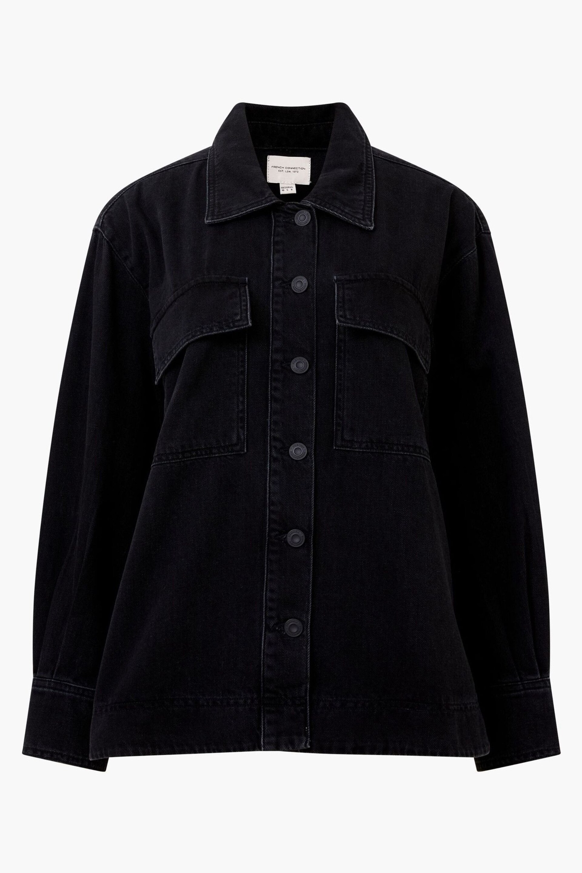 French Connection Oversized Denver Denim Shirt - Image 4 of 4