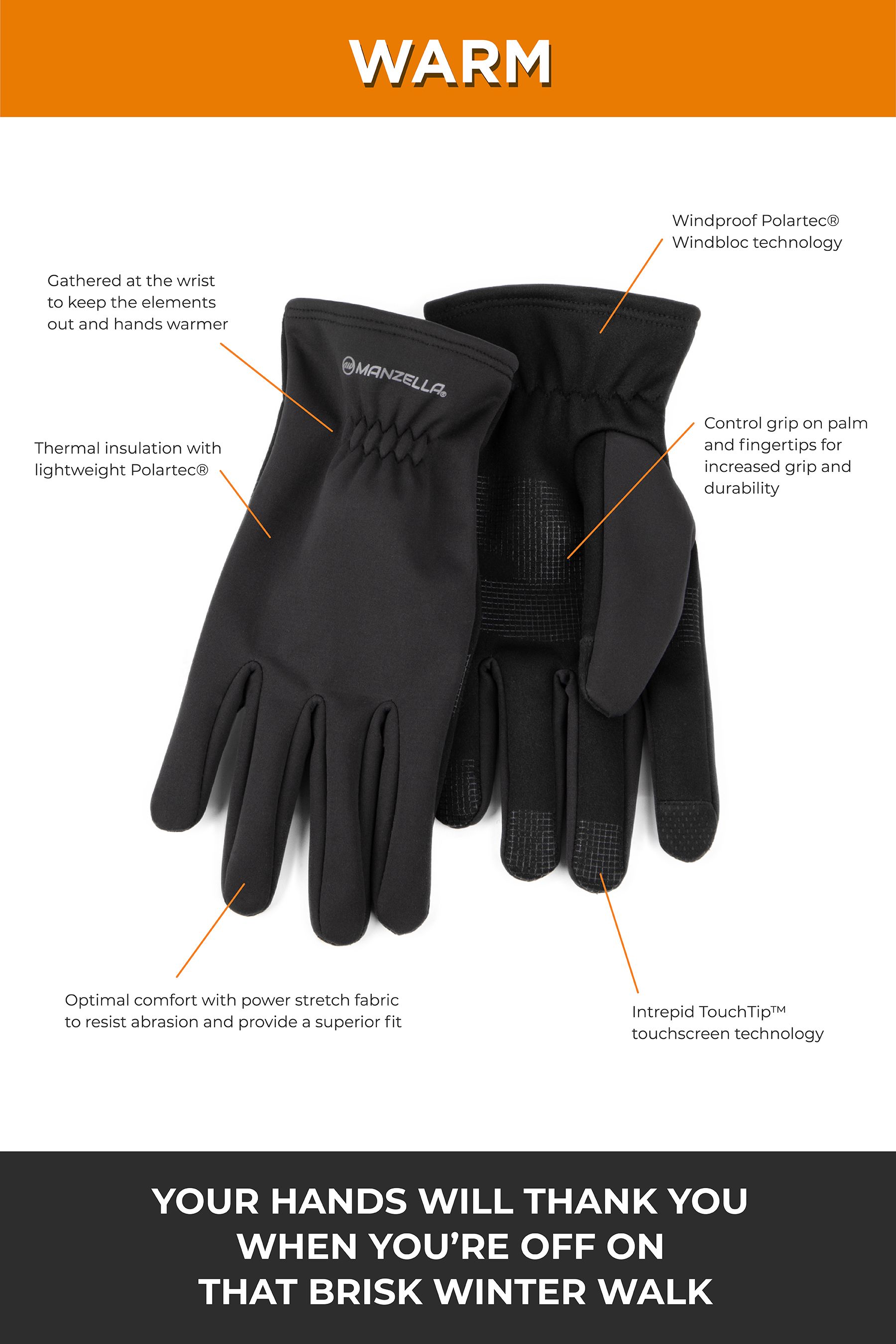 Buy Totes Black Ladies Manzella Warmest Gloves from the Next UK
