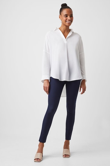 French Connection Rhodes Recycled Crepe Popover Blouse
