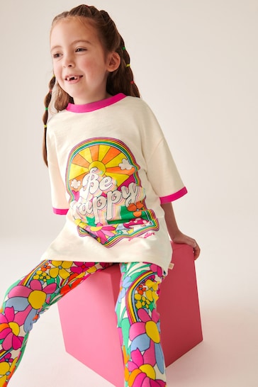 Little Bird by Jools Oliver Pink Happy T-Shirt and Legging Set
