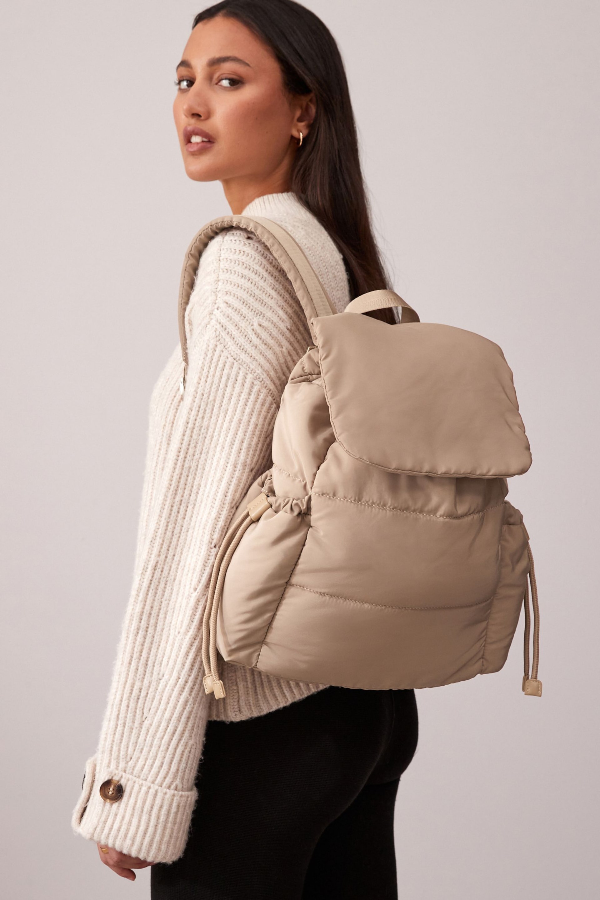 Neutral Nylon Backpack - Image 1 of 13