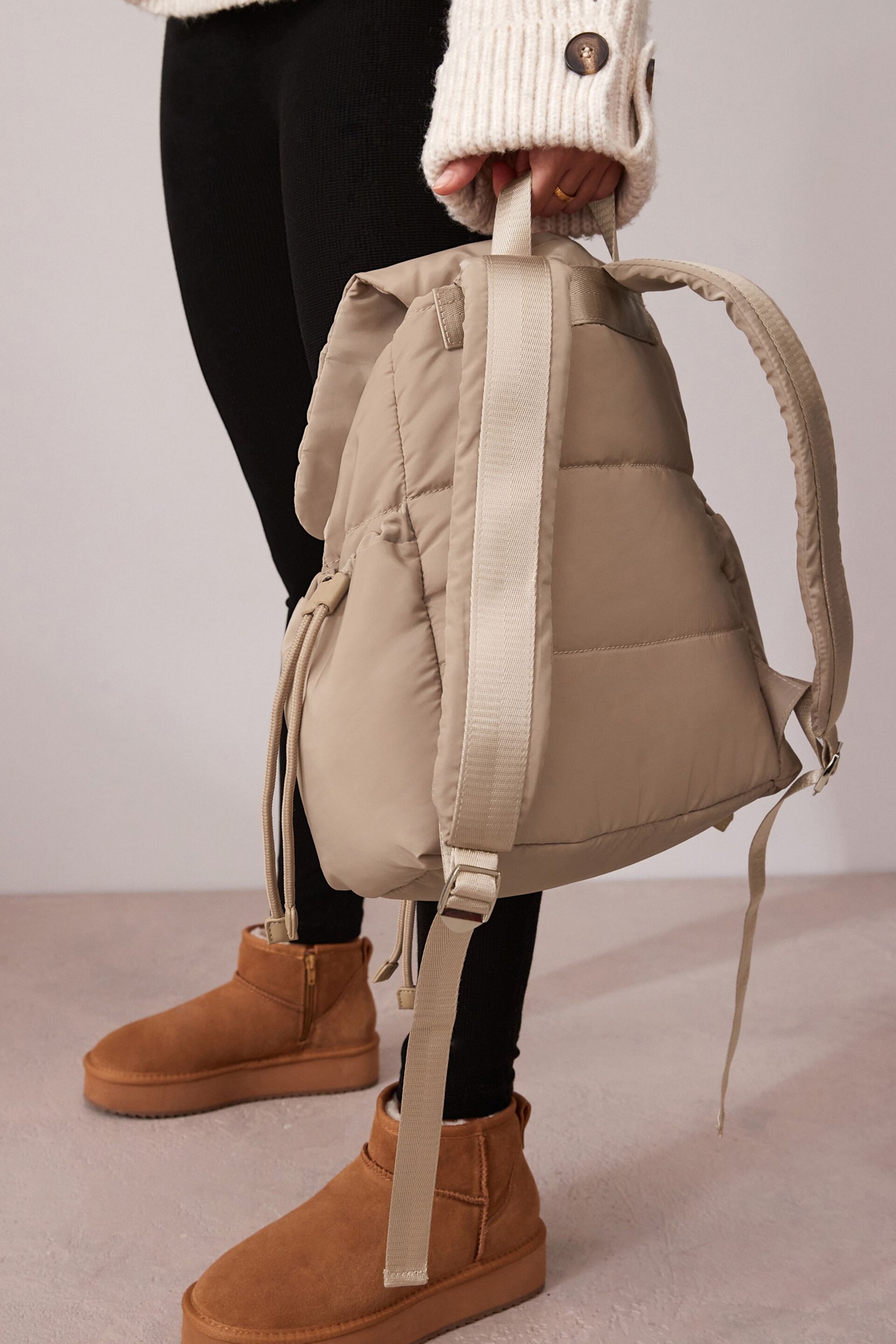 Neutral Nylon Backpack - Image 4 of 13