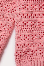 Reiss Pink Isobel Junior Crochet Crew Neck Jumper - Image 6 of 6