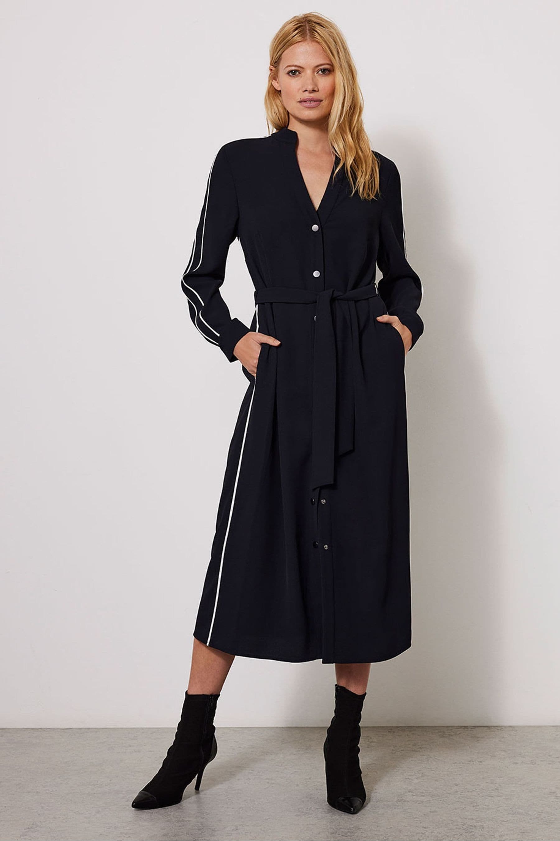 Buy Mint Velvet Blue Contrast Midi Shirt Dress from Next Luxembourg