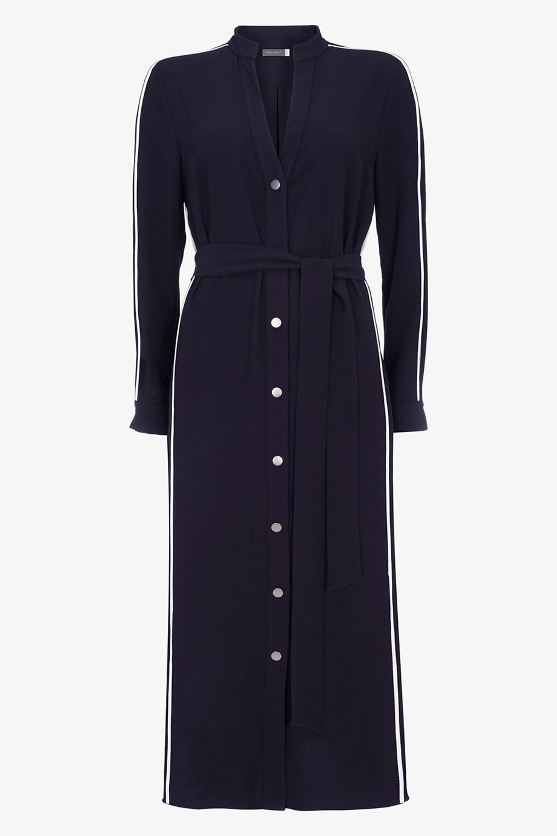 Buy Mint Velvet Blue Contrast Midi Shirt Dress from Next Luxembourg