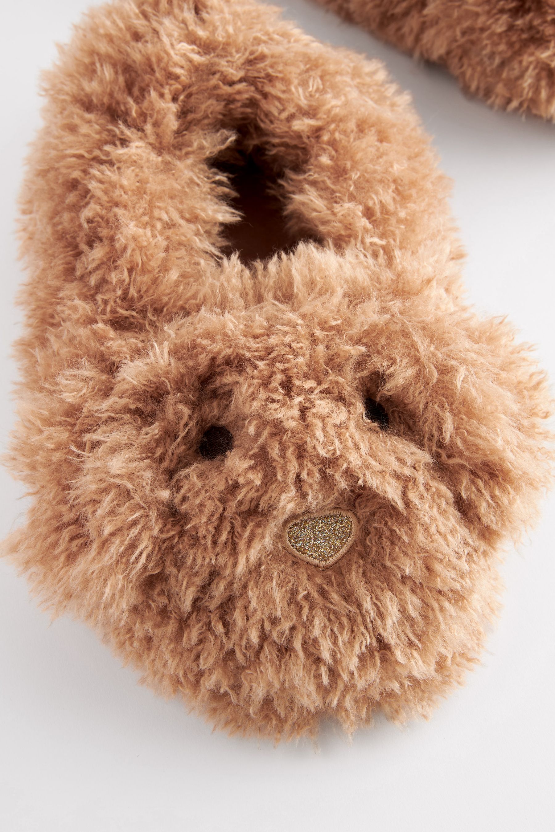 Tan Brown Character Cockapoo Dog Slippers