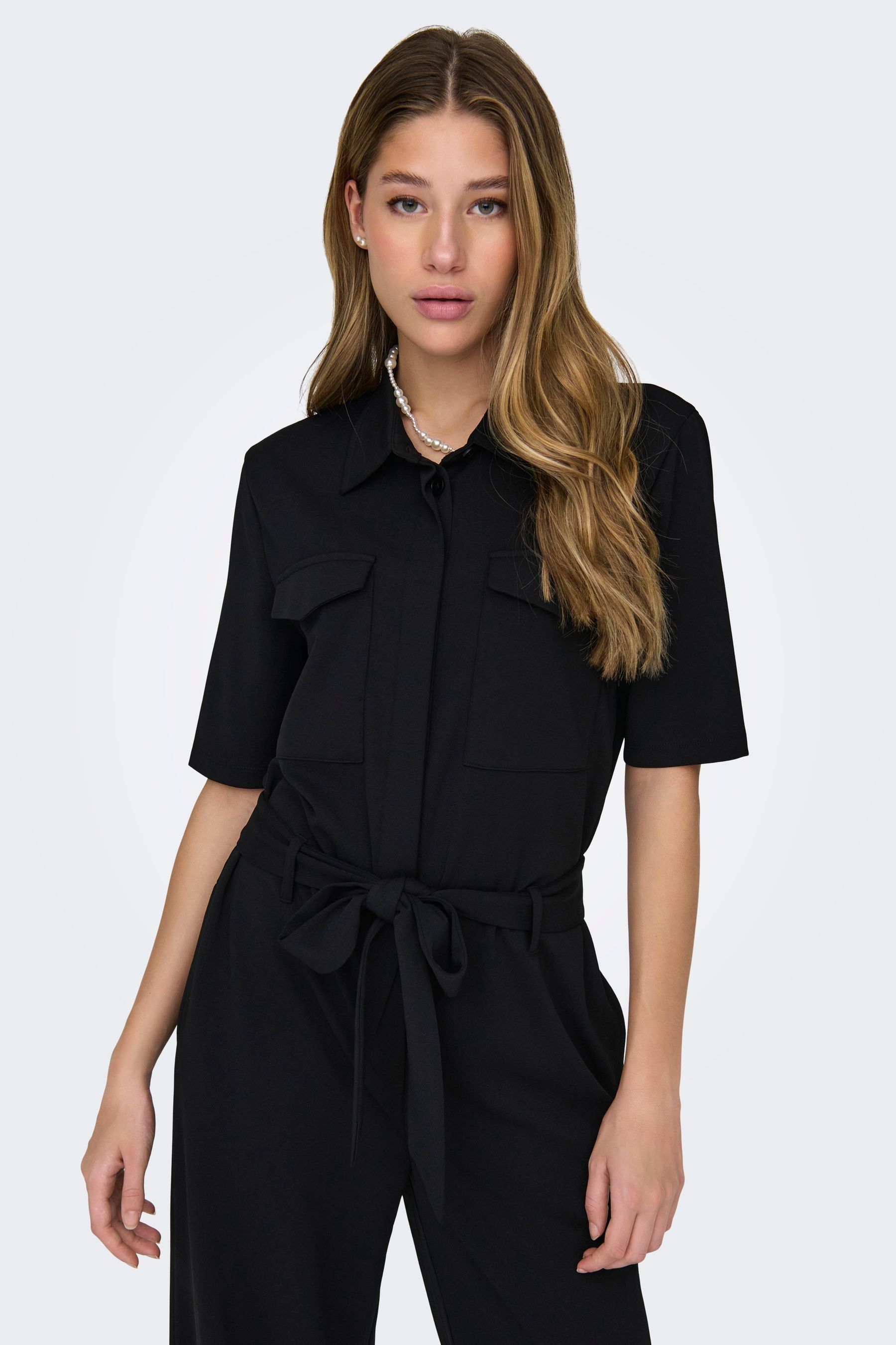 Jdy button through linen jumpsuit online