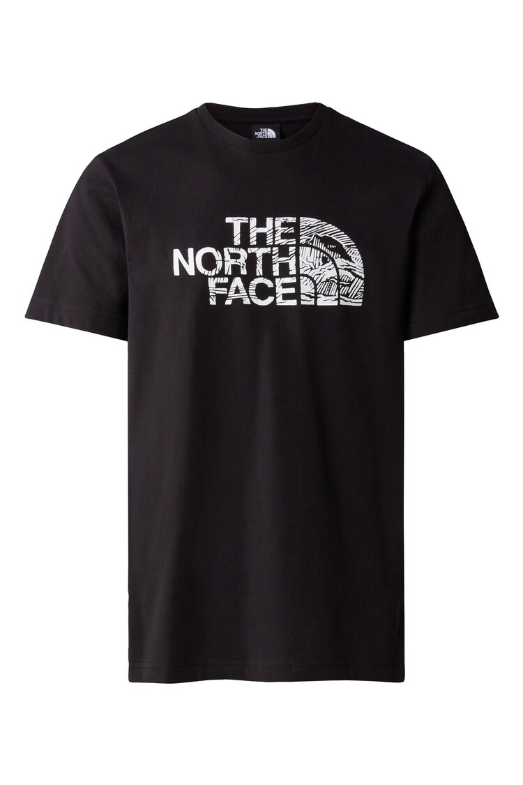 The North Face Black Mens Woodcut Dome Short Sleeve T-Shirt - Image 3 of 4