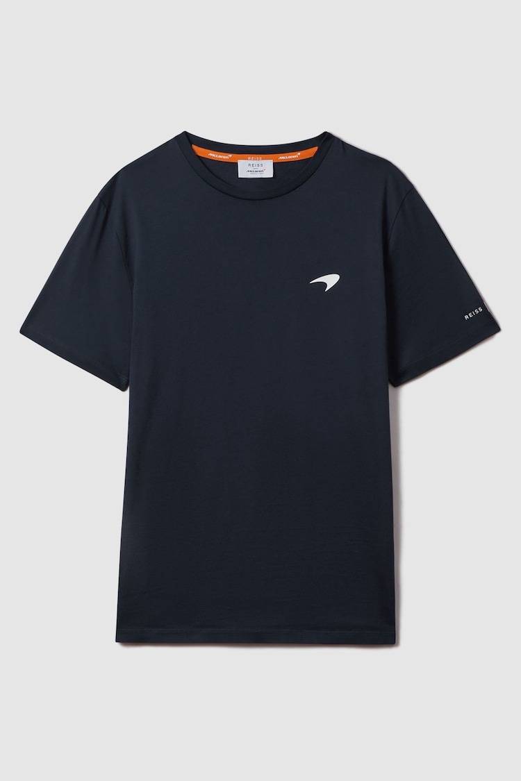 Reiss x McLaren F1 Team Airforce Blue McLaren F1 Mercerised Cotton Crew Neck T-Shirt - Image 2 of 6